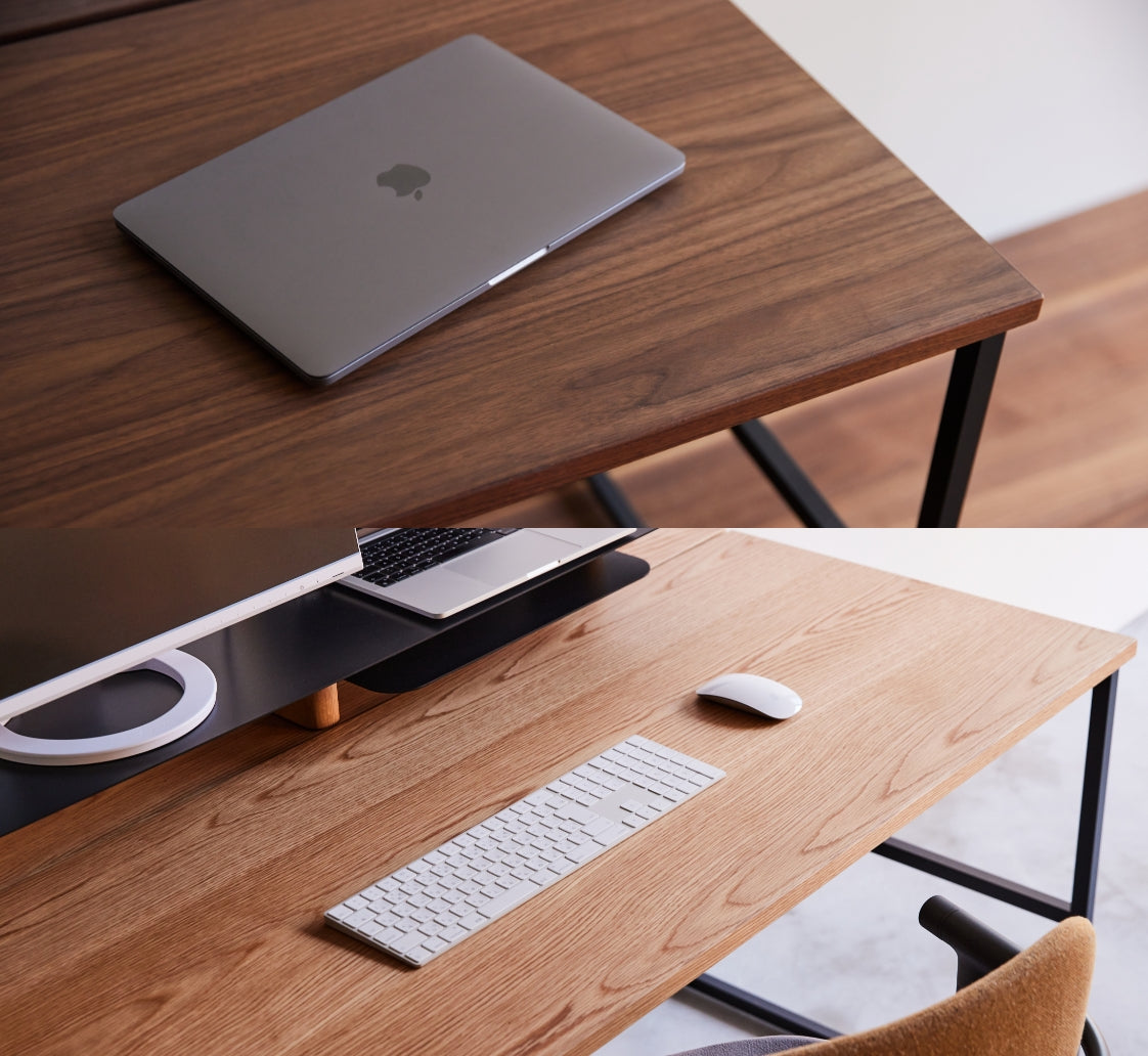 家具の素材としても人気の高い、ウォールナットとオークをお選びいただけます。