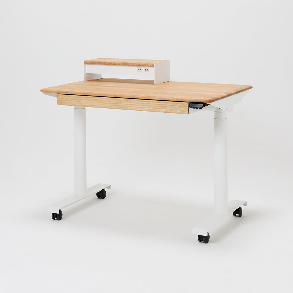 プレディデスク-オーク/ホワイト