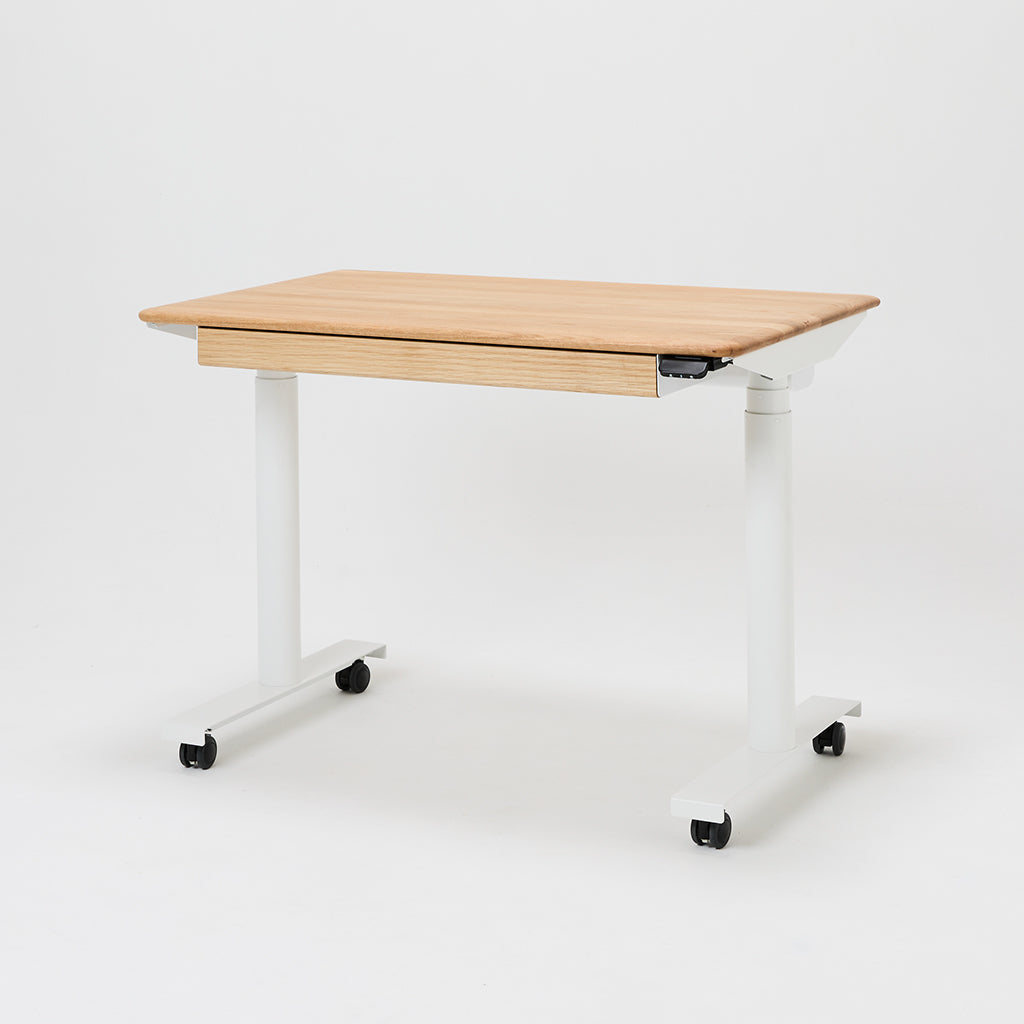 プレディデスク-オーク/ホワイト