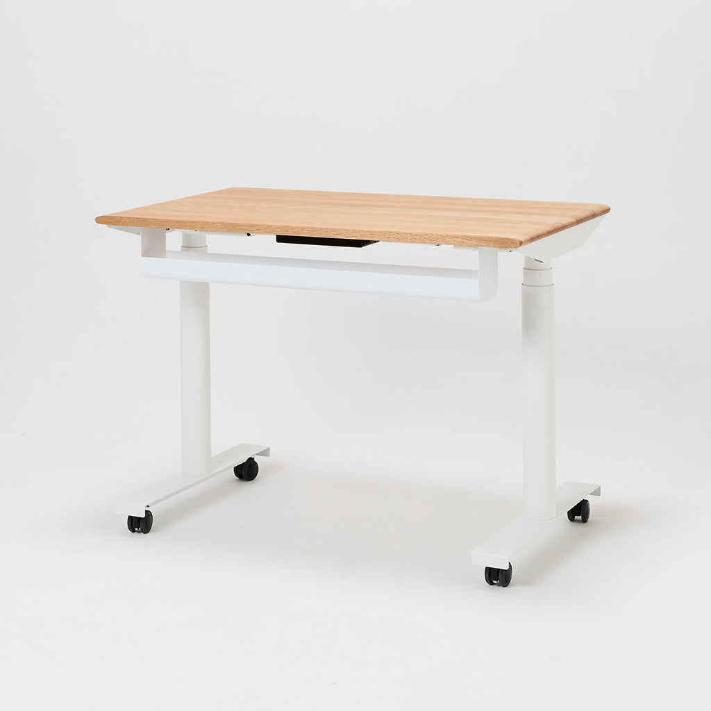 プレディデスク-オーク/ホワイト