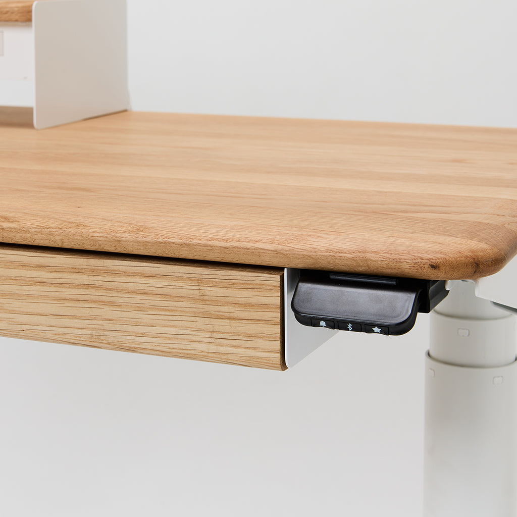 プレディデスク-オーク/ホワイト