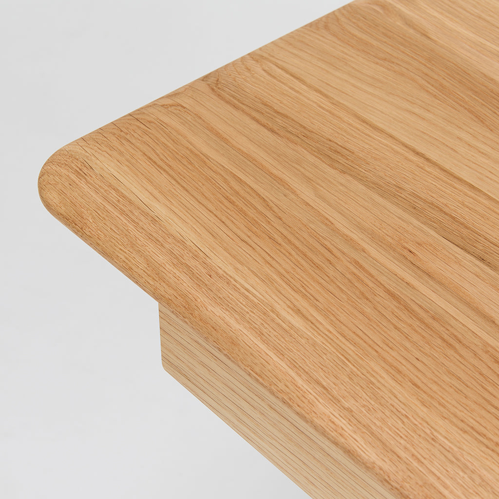 プレディデスク-オーク/ホワイト